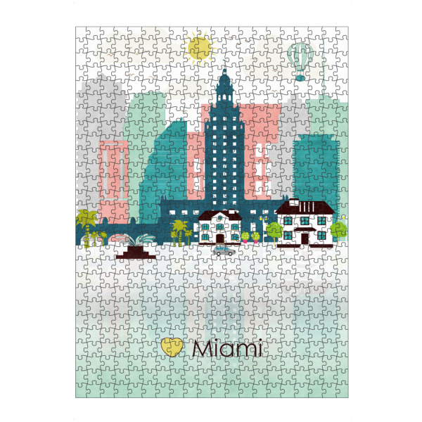Puzzle Ravensburger "Miami Skyline" artboxONE - Reise,Reise / Länder,Städte / Weitere