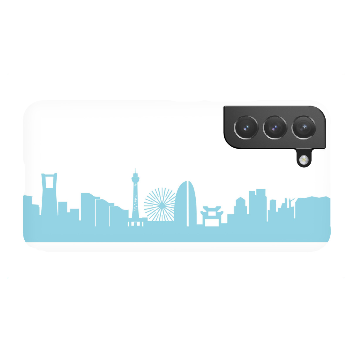 Samsung Galaxy "YOKOHAMA 08 Skyline Pastel-Blue Print monochrome" Premium-Case Handyhülle artboxONE