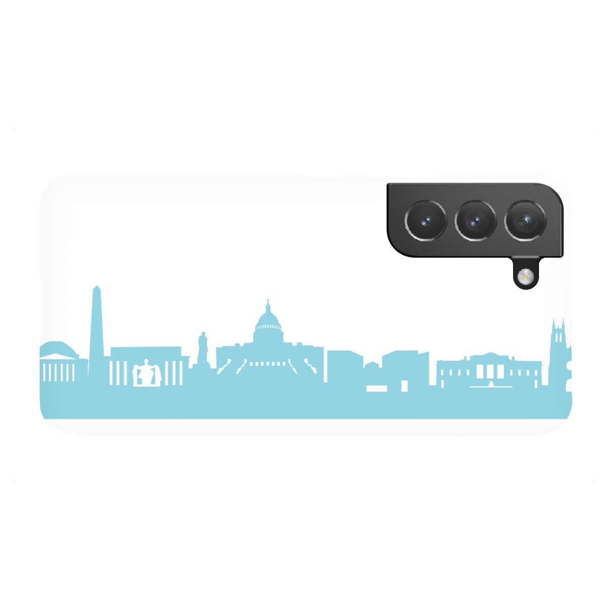 "WASHINGTON 08 Skyline Pastel-Blue Print monochrome"für Samsung Galaxy - Premium-Case Handyhülle artboxONE