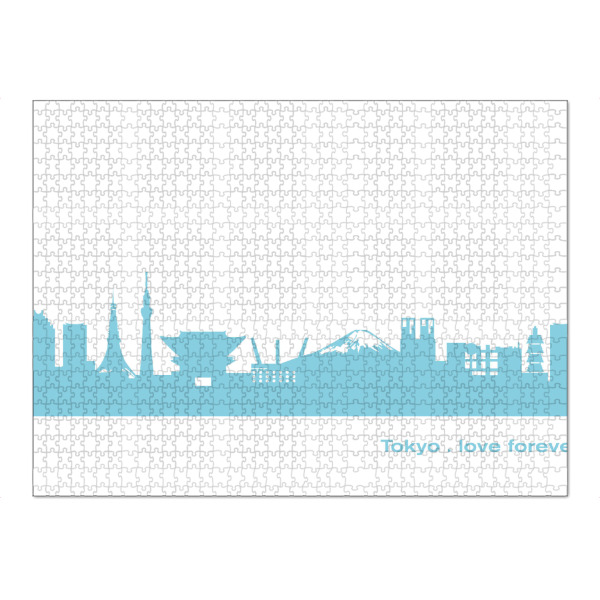 Puzzle Ravensburger "TOKIO 08 Skyline Pastel-Blue Print monochrome" artboxONE - Abstrakt,Architektur,Städte / Tokio