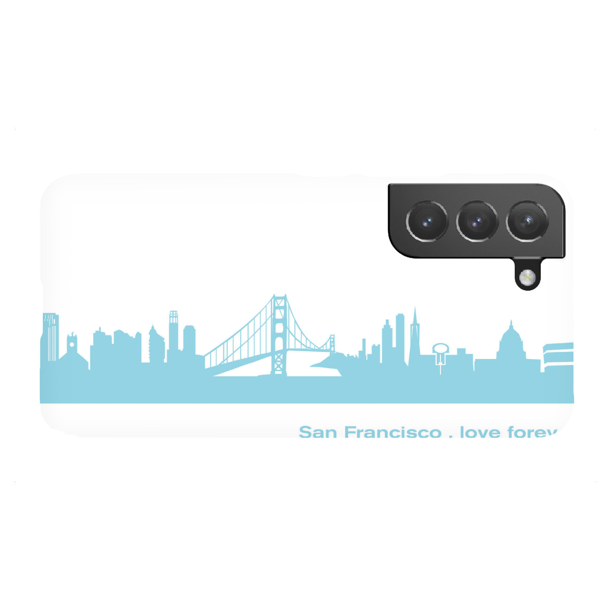 Samsung Galaxy "SAN FRANCISCO 08 Skyline Pastel-Blue Print monochrome" Premium-Case Handyhülle artboxONE