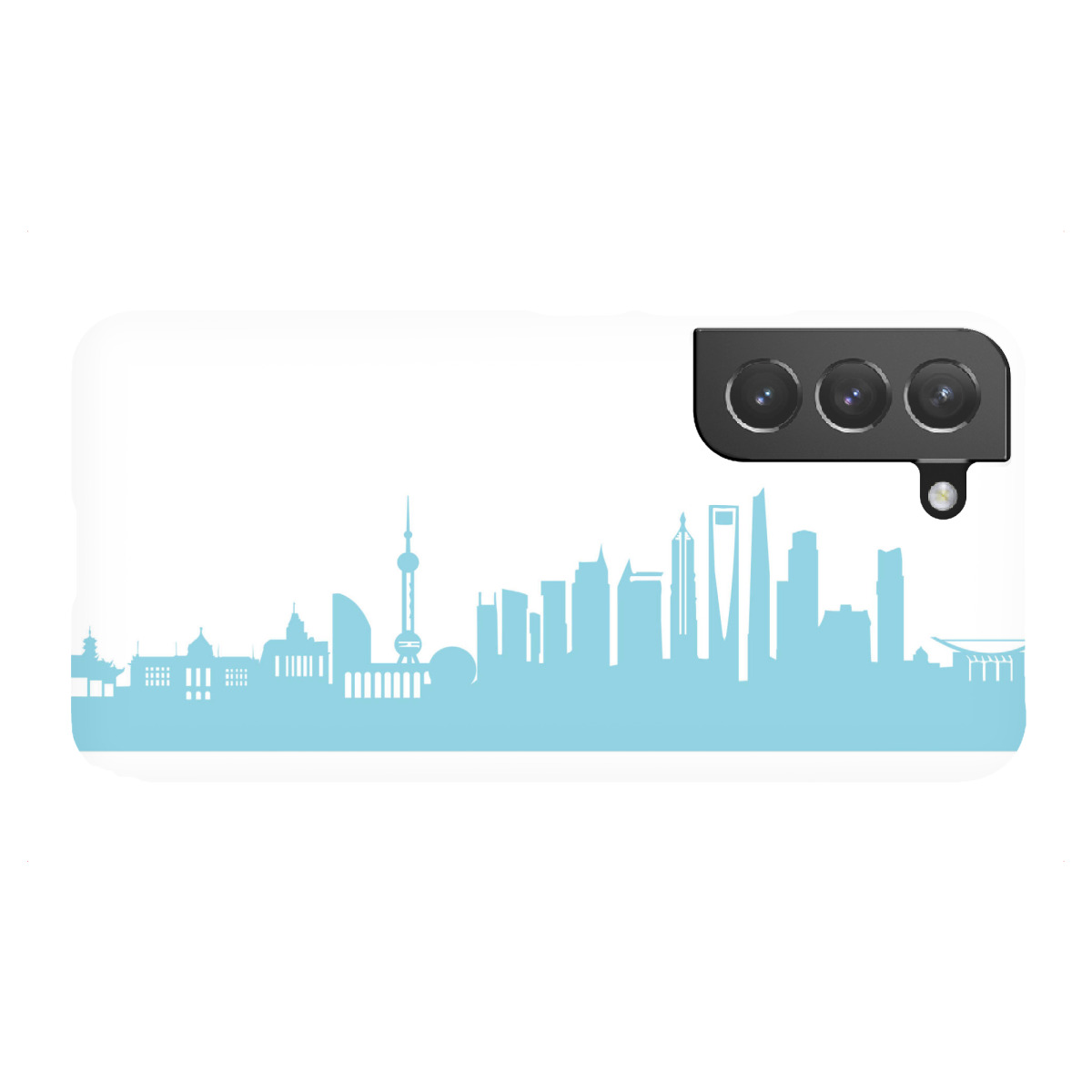 Samsung Galaxy "SHANGHAI 08 Skyline Pastel-Blue Print monochrome" Premium-Case Handyhülle artboxONE