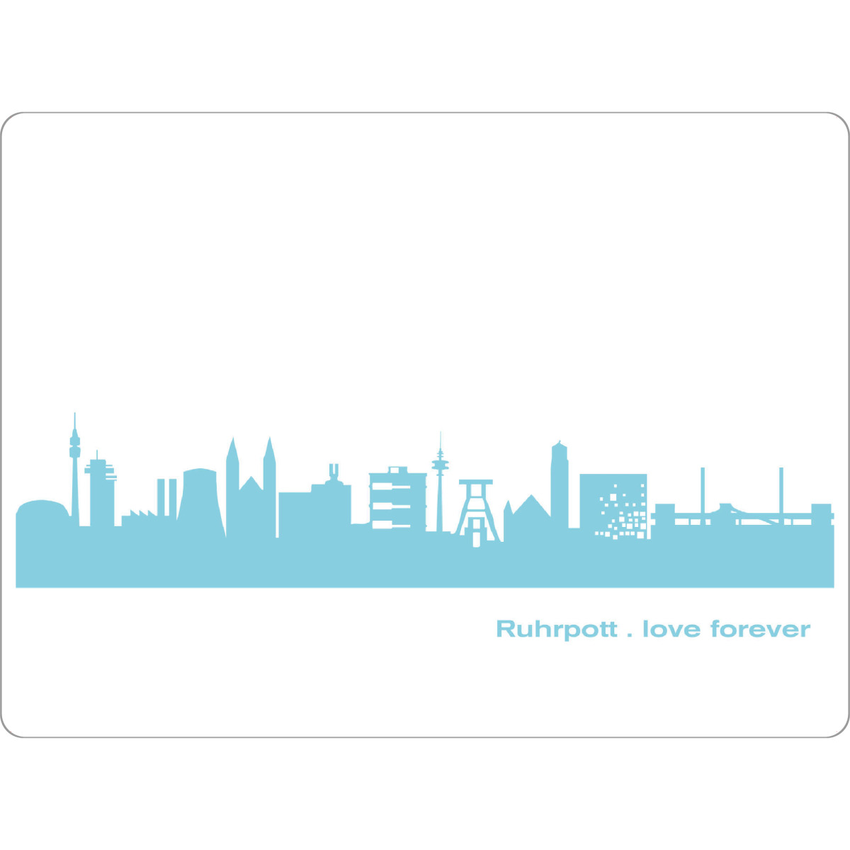 Tischset "RUHRPOTT 08 Skyline Pastel-Blue Print monochrome" artboxONE - Städte,Abstrakt,Architektur,Städte / Weitere