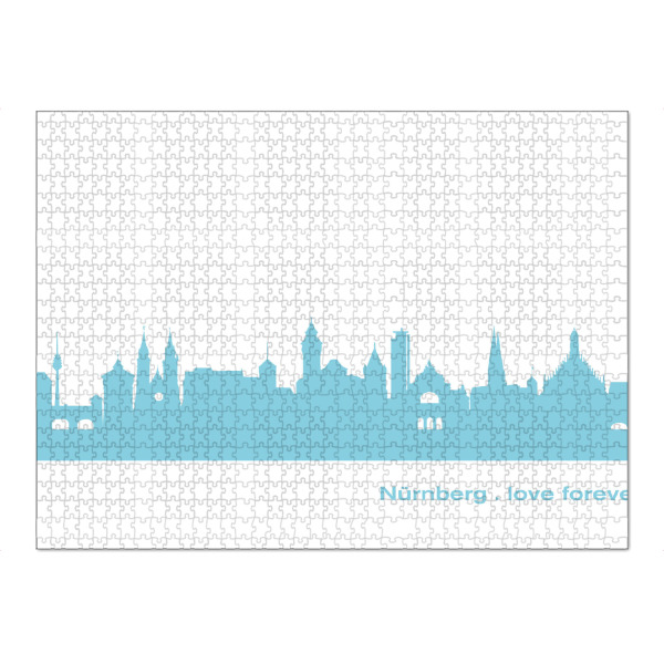 Puzzle Ravensburger "NÜRNBERG 08 Skyline Pastel-Blue Print monochrome" artboxONE - Städte,Architektur,Städte / Weitere