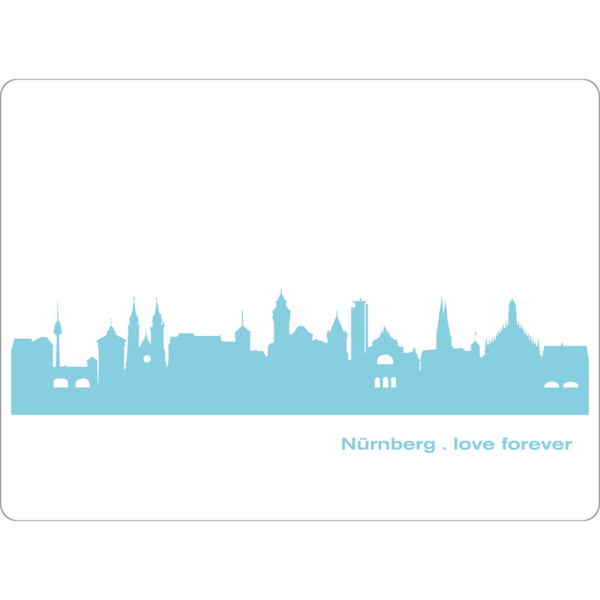 Tischset "NÜRNBERG 08 Skyline Pastel-Blue Print monochrome" artboxONE - Städte,Architektur,Städte / Weitere