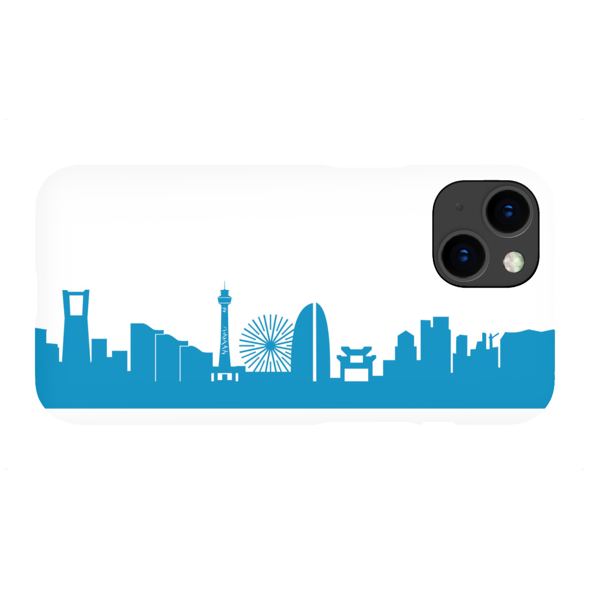 "YOKOHAMA 05 Skyline Print monochrome Teal"für iPhone - Premium-Case Handyhülle artboxONE