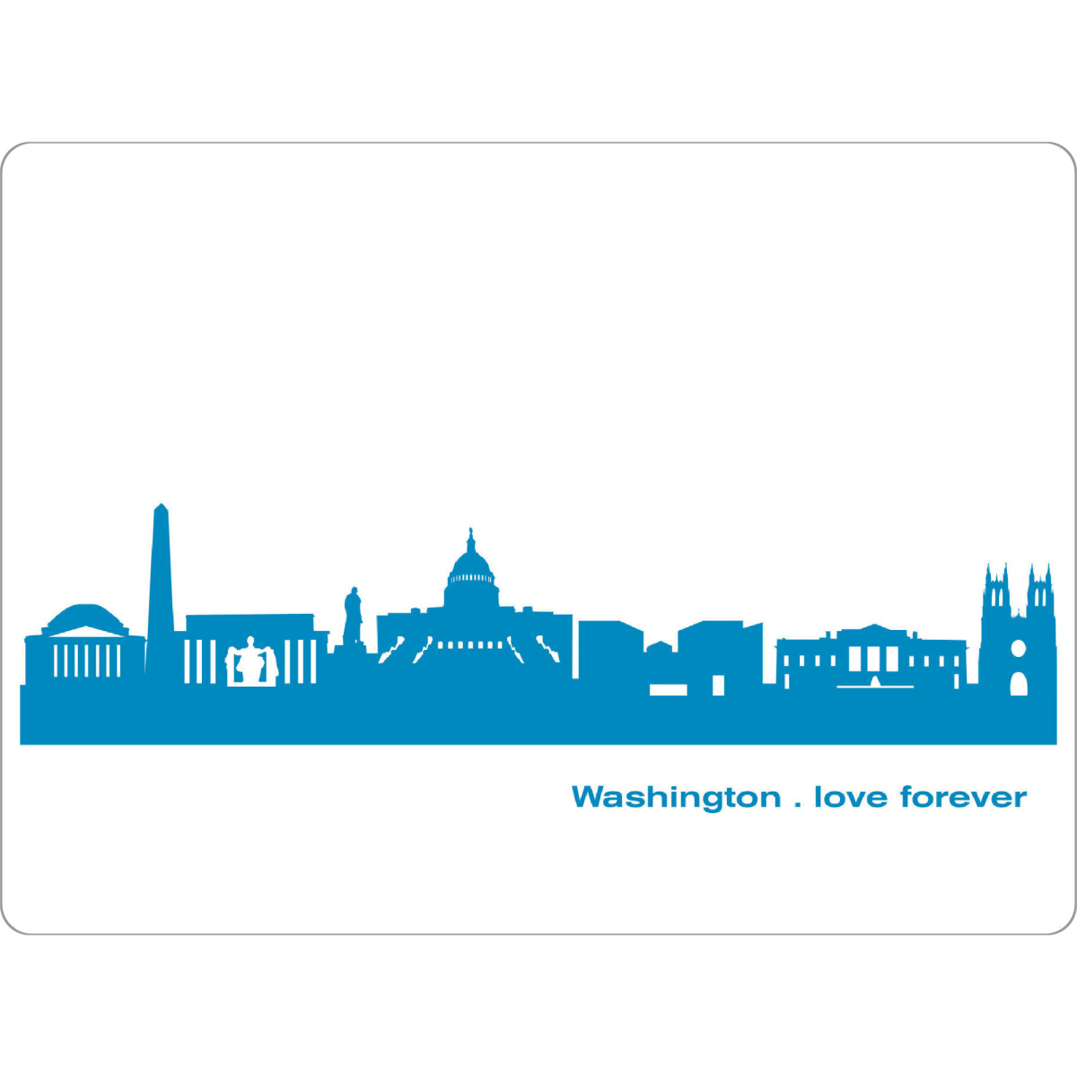 Tischset "WASHINGTON 05 Skyline Print monochrome Teal" artboxONE - Städte,Abstrakt,Architektur,Städte / Washington