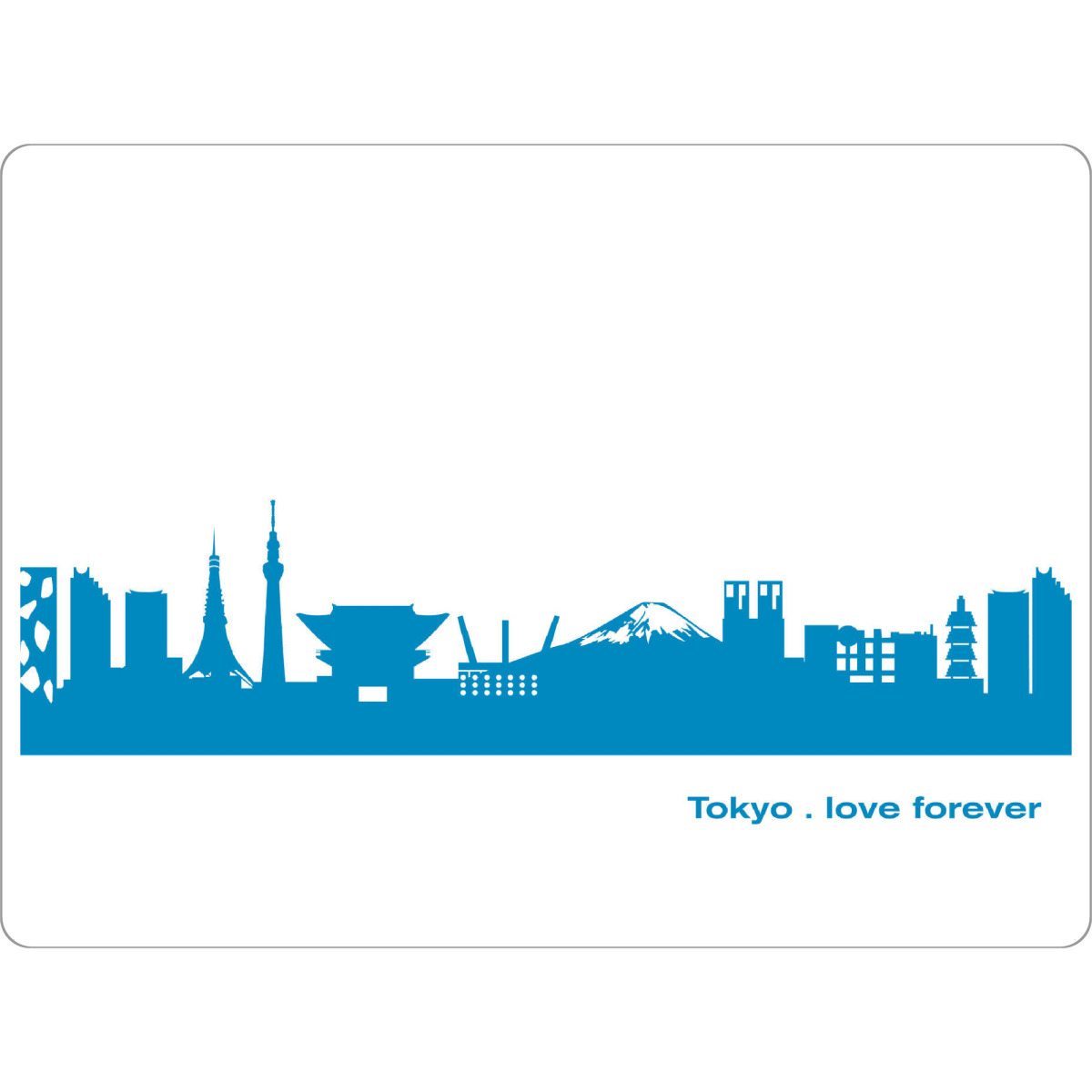 Tischset "TOKIO 05 Skyline Print monochrome Teal" artboxONE - Abstrakt,Architektur,Städte / Tokio