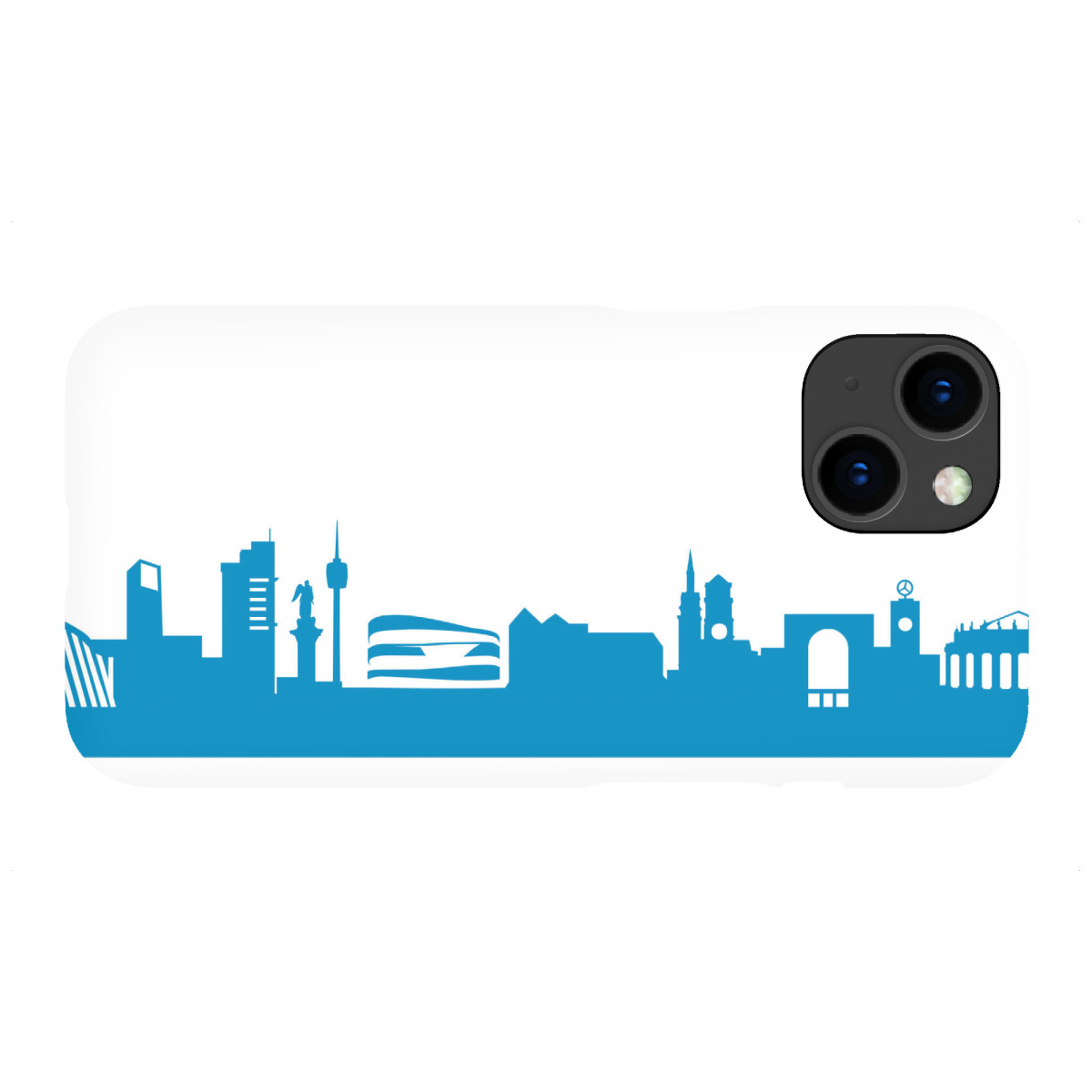 "STUTTGART 05 Skyline Print monochrome Teal"für iPhone - Premium-Case Handyhülle artboxONE