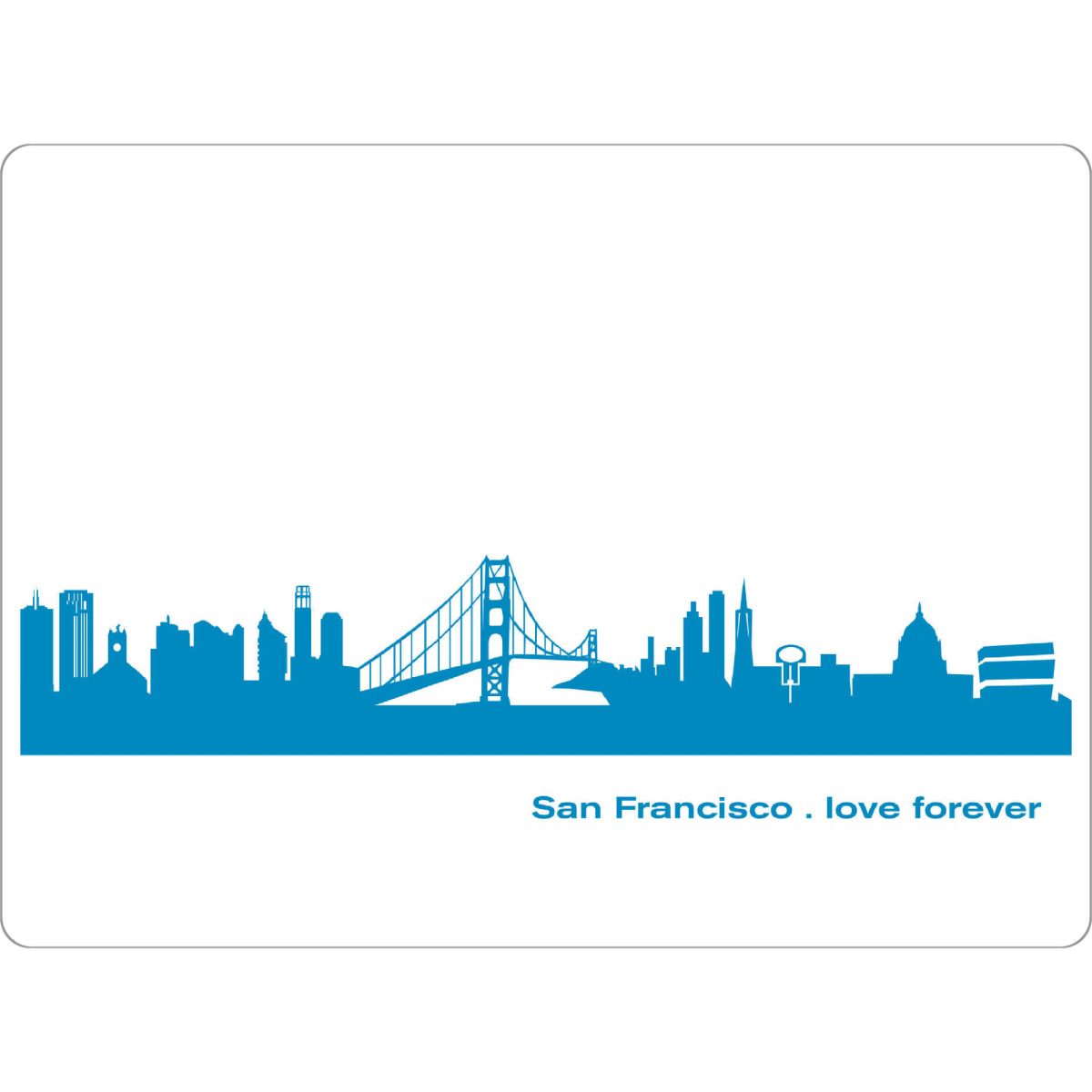 Tischset "SAN FRANCISCO 05 Skyline Print monochrome Teal" artboxONE - Städte,Abstrakt,Städte / San Francisco