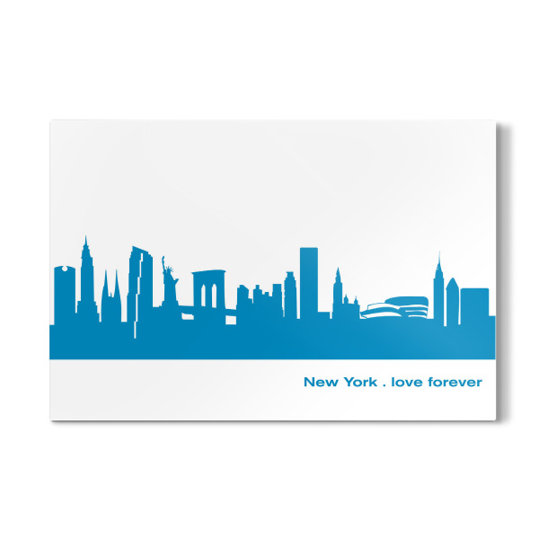 Galerie-Print "NEW YORK 05 Skyline Print monochrome Teal" 30x20 cm artboxONE
