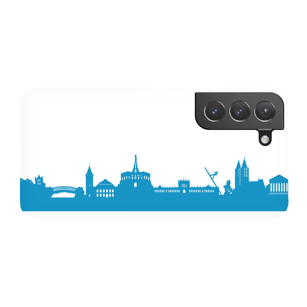 Samsung Galaxy "KASSEL 05 Skyline Print monochrome Teal" Premium-Case Handyhülle artboxONE