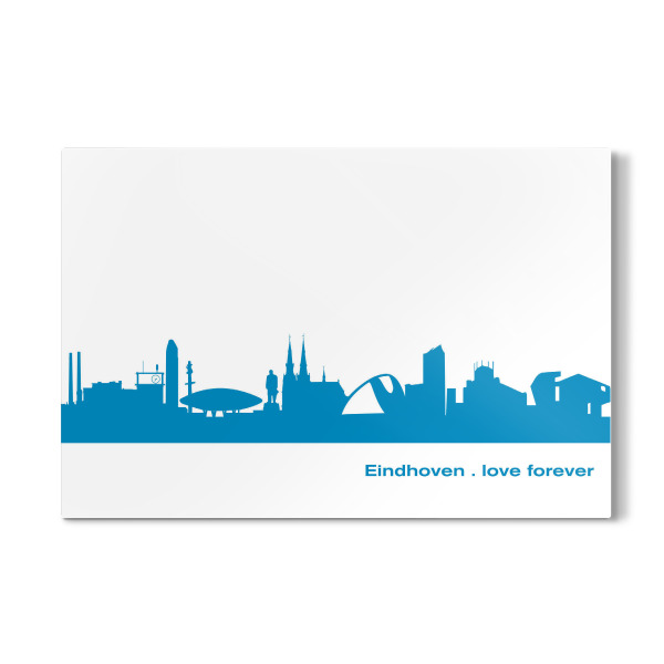Galerie-Print "EINDHOVEN 05 Skyline Print monochrome Teal" 30x20 cm artboxONE