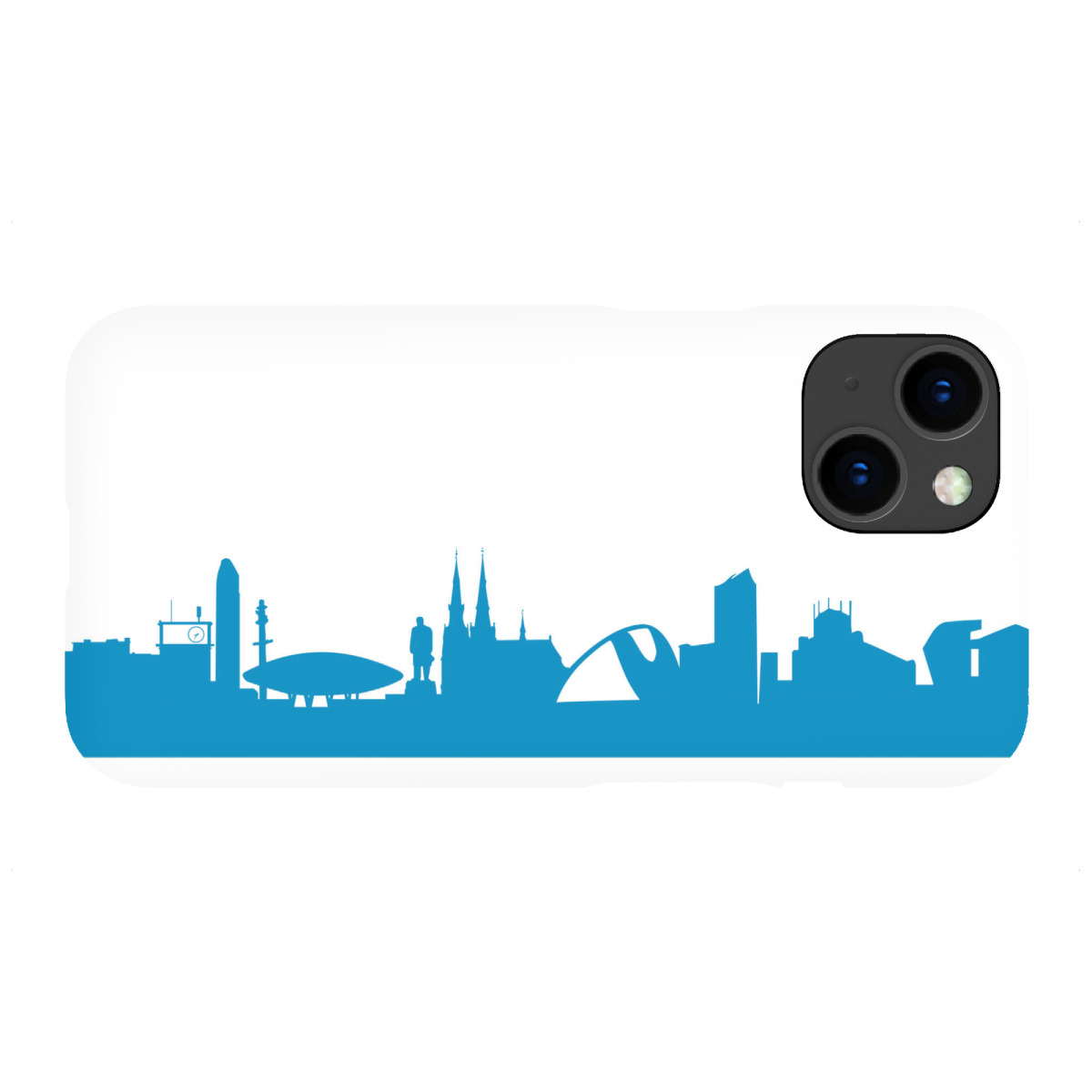 "EINDHOVEN 05 Skyline Print monochrome Teal"für iPhone - Premium-Case Handyhülle artboxONE
