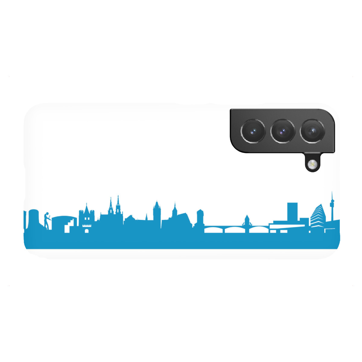 "BASEL 05 Skyline Print monochrome Teal"für Samsung Galaxy - Premium-Case Handyhülle artboxONE