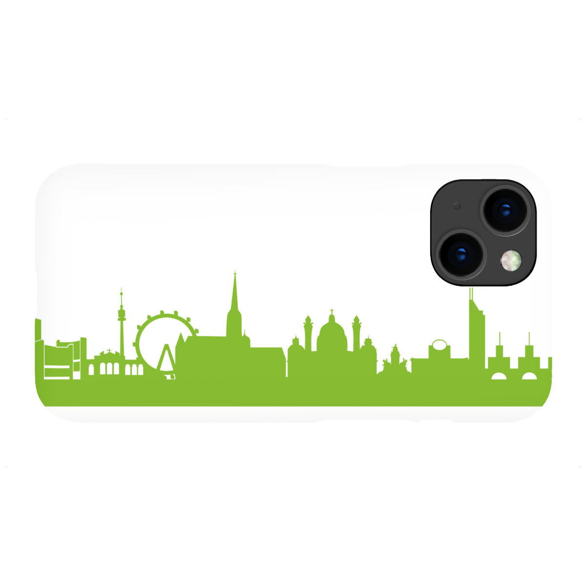 "WIEN 01 grüner Skyline-Print"für iPhone - Premium-Case Handyhülle artboxONE