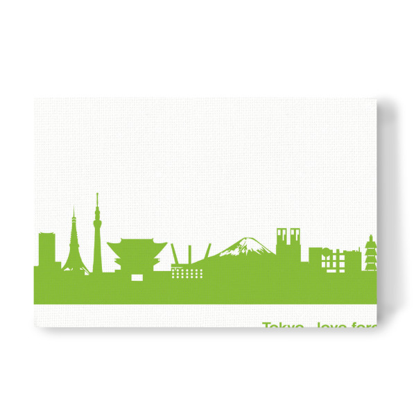 Leinwandbild "TOKIO 01 grüner Skyline-Print" artboxONE - Städte,Abstrakt,Architektur,Städte / Tokio