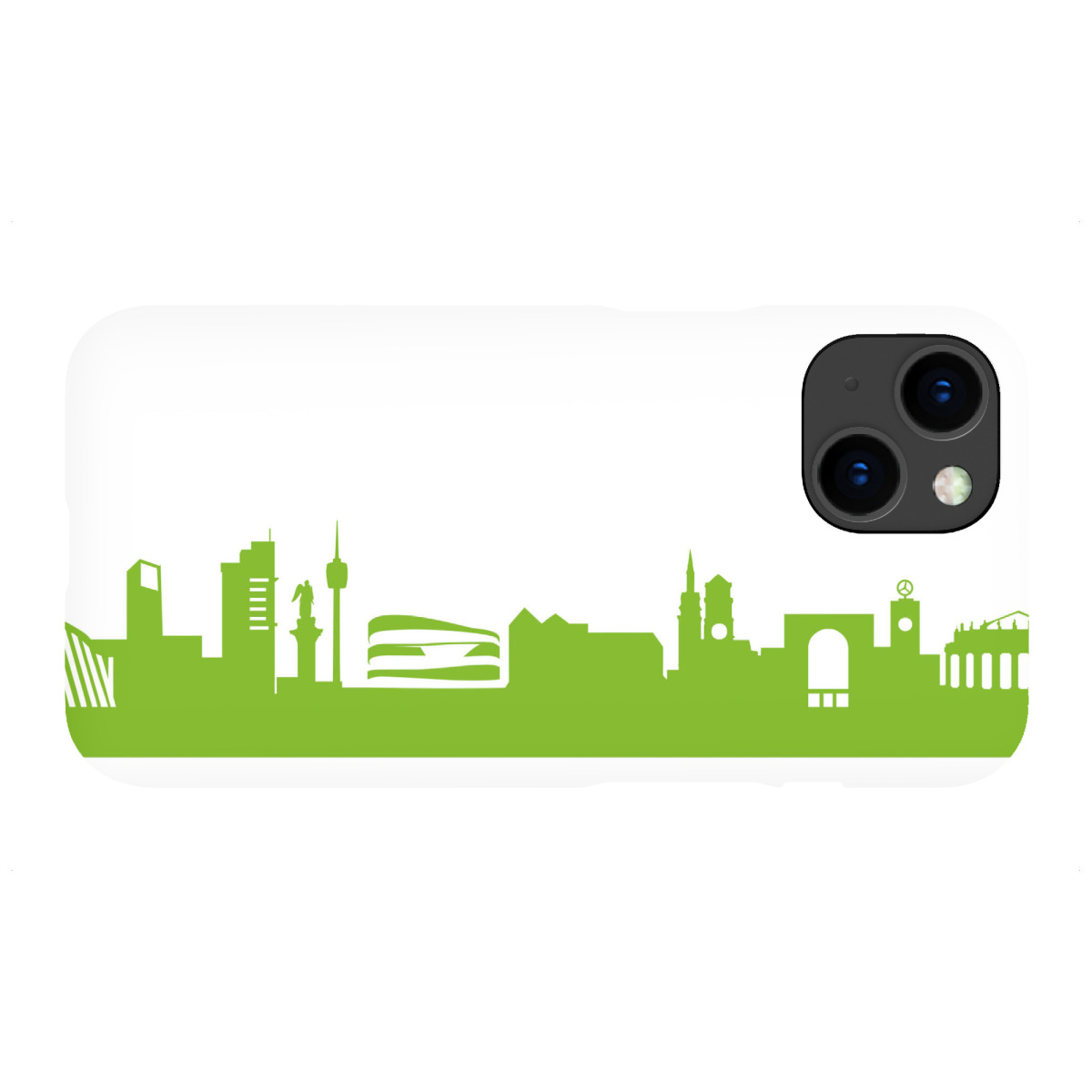 iPhone "STUTTGART 01 grüner Skyline-Print" Premium-Case Handyhülle artboxONE