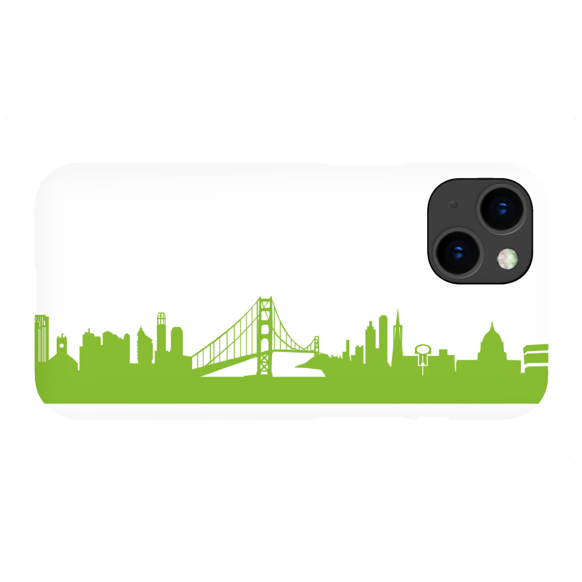 "San Francisco 01 grüner Skyline-Print"für iPhone - Premium-Case Handyhülle artboxONE
