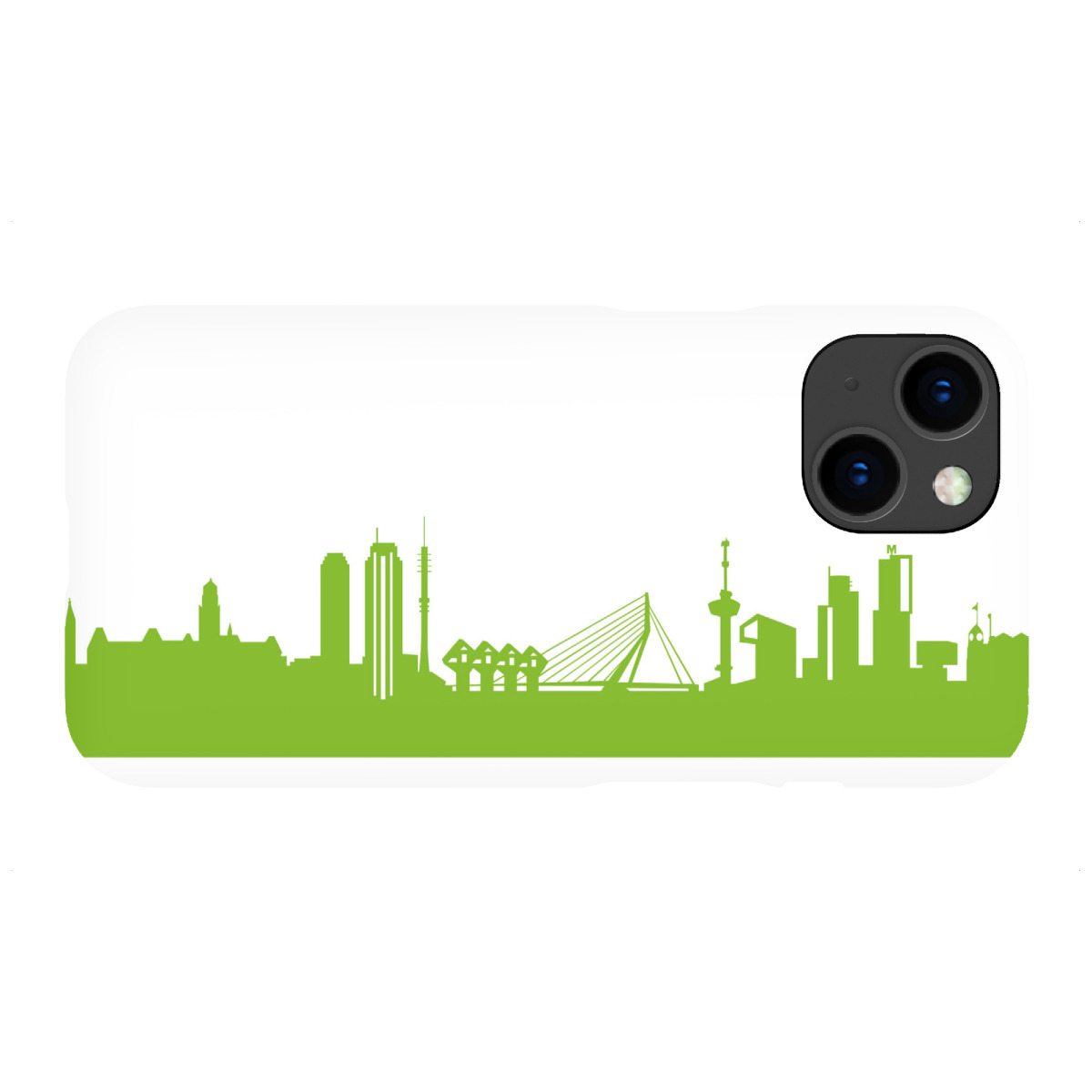 "Rotterdam 01 grüner Skyline-Print"für iPhone - Premium-Case Handyhülle artboxONE