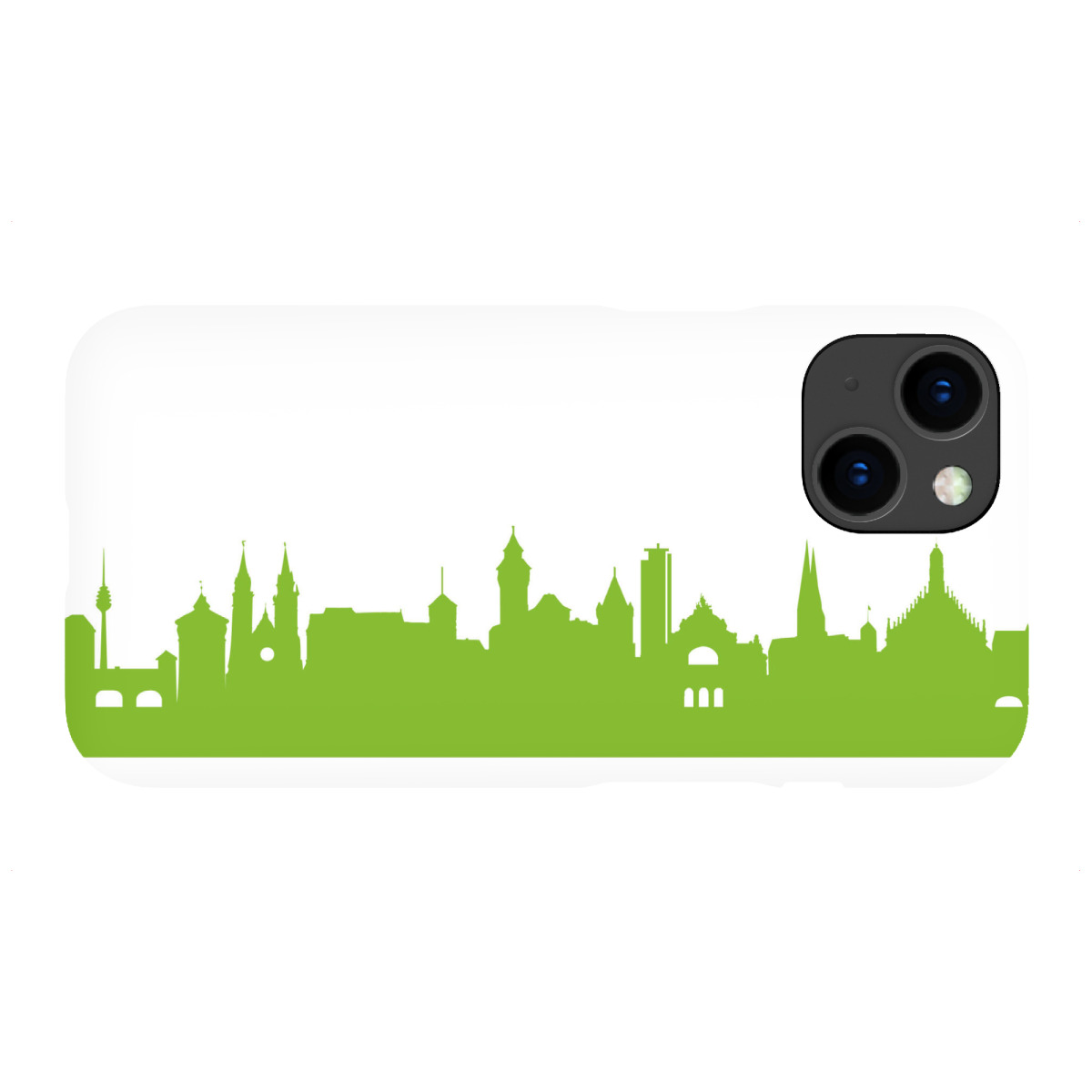 "Nürnberg 01 grüner Skyline-Print"für iPhone - Premium-Case Handyhülle artboxONE
