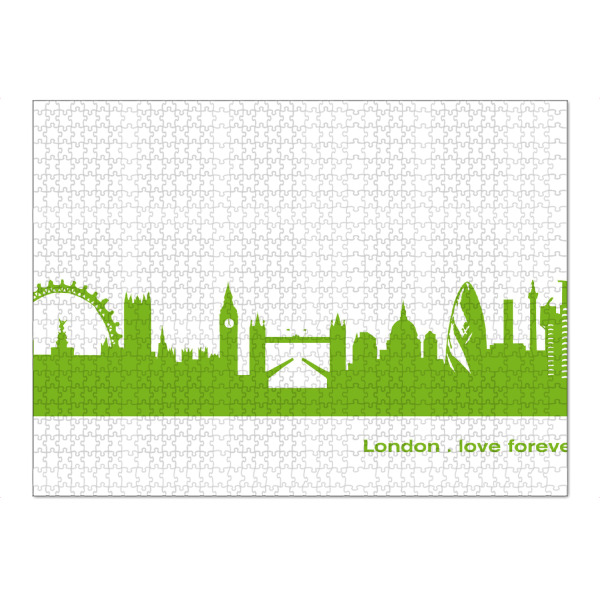 Puzzle Ravensburger "London 01 grüner Skyline-Print" artboxONE - Städte,Städte / London,Architektur