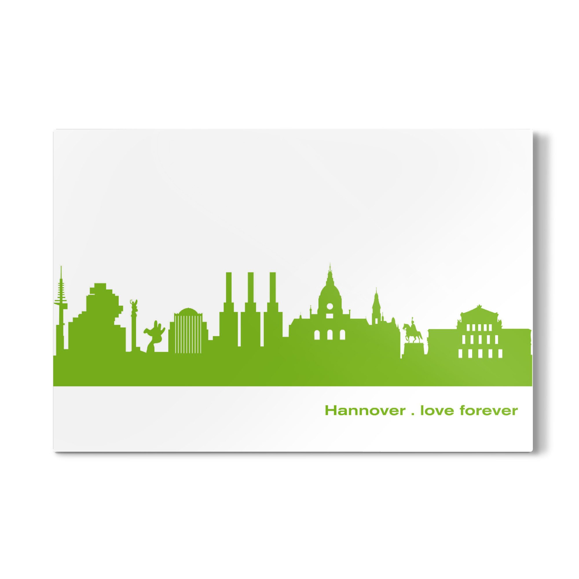 Galerie-Print "Hannover 01 grüner Skyline-Print" 75x50 cm artboxONE