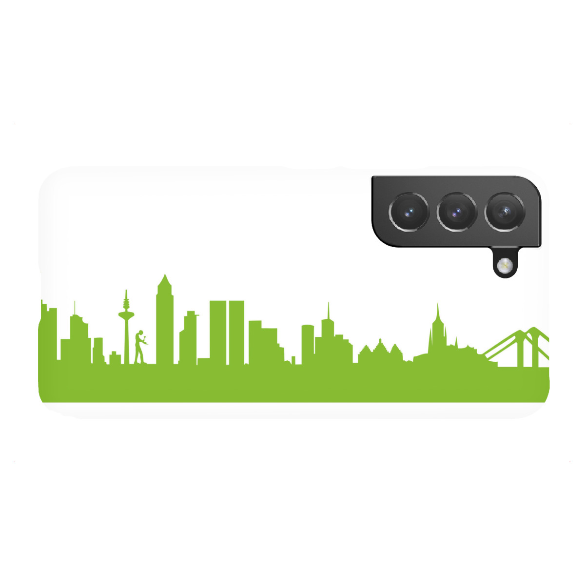 Samsung Galaxy "Frankfurt 01 grüner Skyline-Print" Premium-Case Handyhülle artboxONE