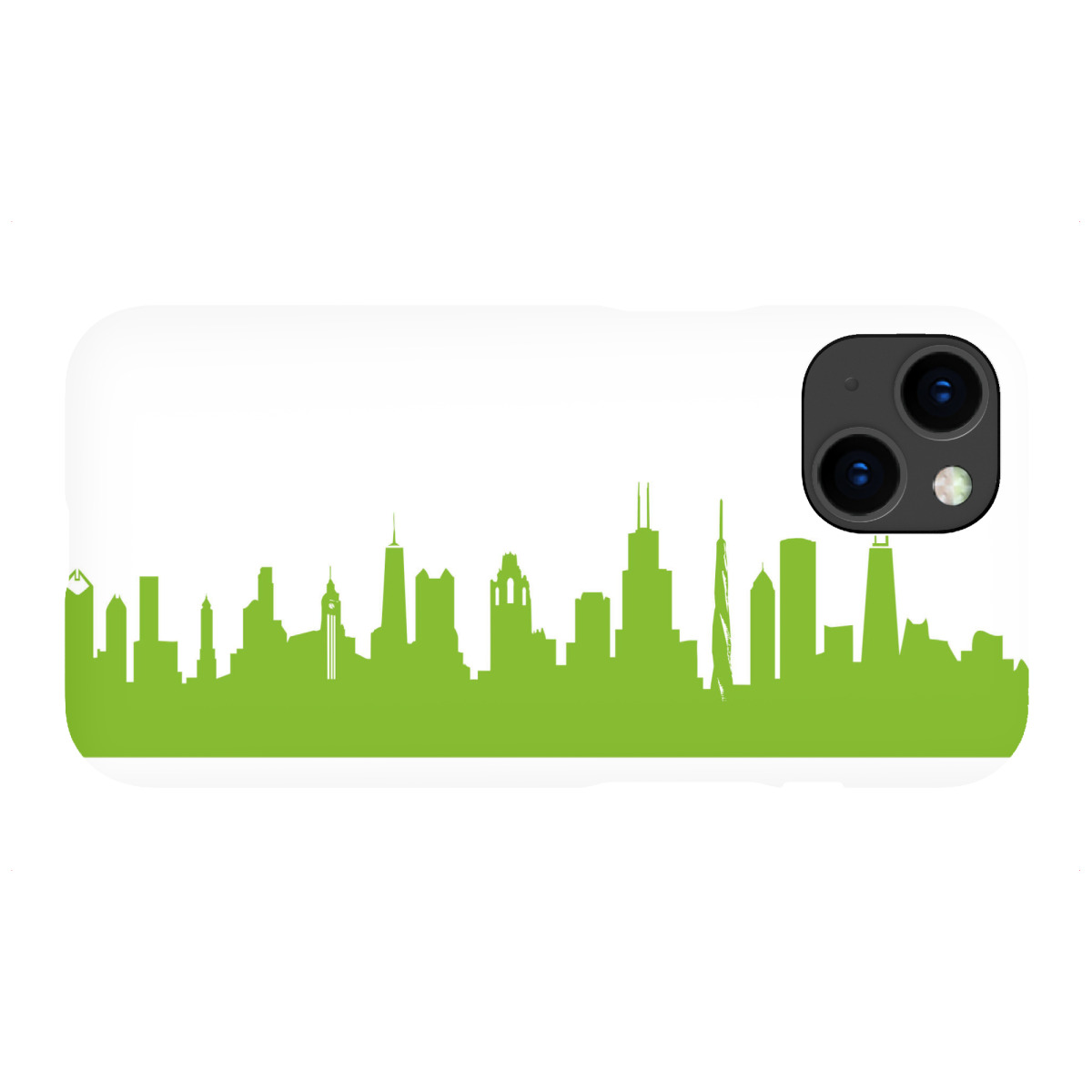 "Chicago 01 grüner Skyline-Print"für iPhone - Premium-Case Handyhülle artboxONE