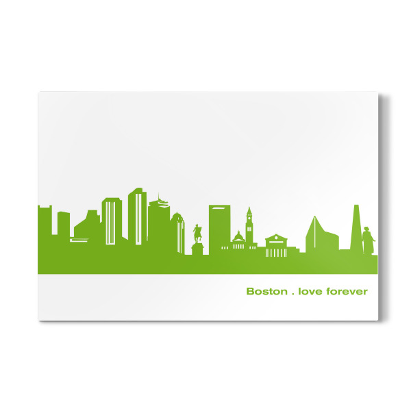 Galerie-Print "Boston 01 grüner Skyline-Print" 30x20 cm artboxONE