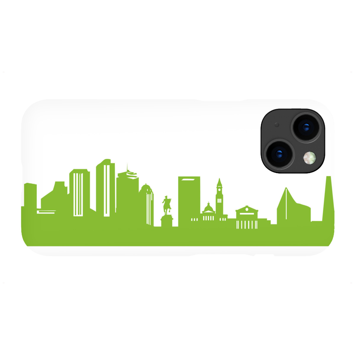 "Boston 01 grüner Skyline-Print"für iPhone - Premium-Case Handyhülle artboxONE