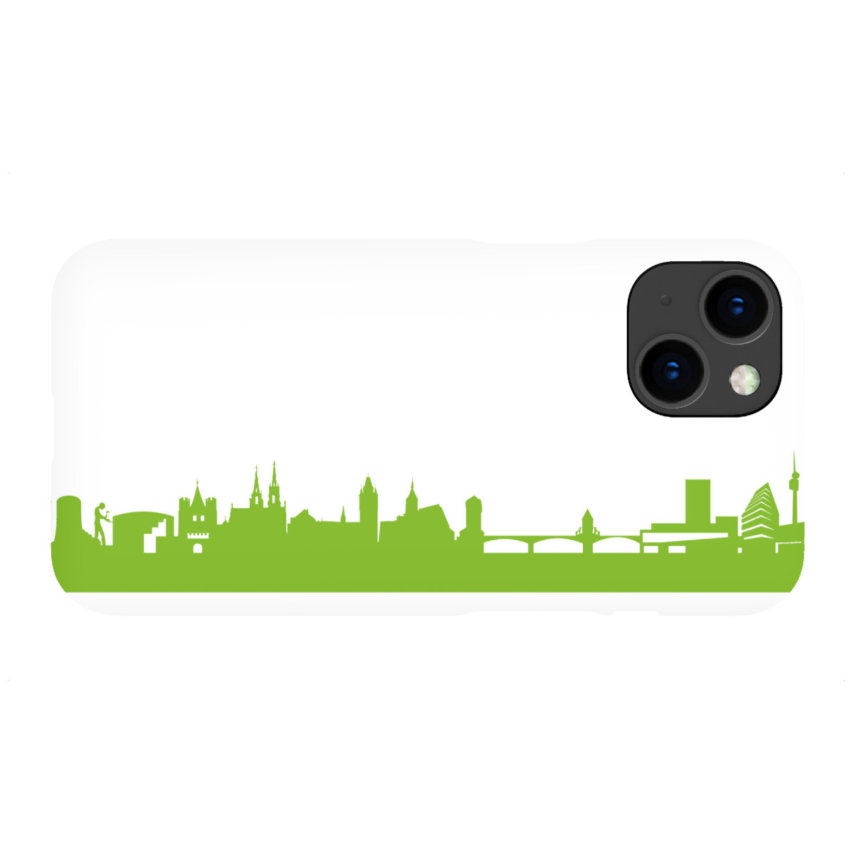 "Basel 01 grüner Skyline-Print"für iPhone - Premium-Case Handyhülle artboxONE