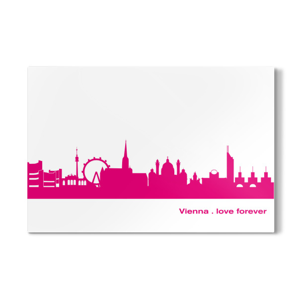 Galerie-Print "Wien 04 Pink Skyline Print monochrome" 30x20 cm artboxONE