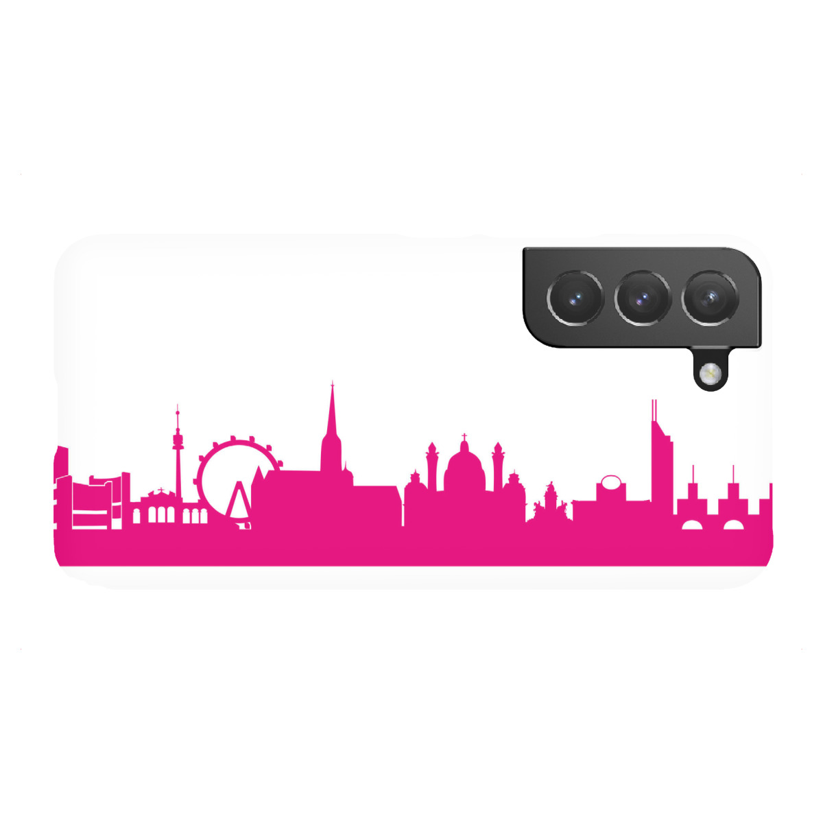 "Wien 04 Pink Skyline Print monochrome"für Samsung Galaxy - Premium-Case Handyhülle artboxONE
