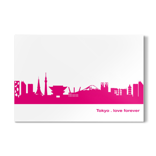 Galerie-Print "Tokio 04 Pink Skyline Print monochrome" 30x20 cm artboxONE