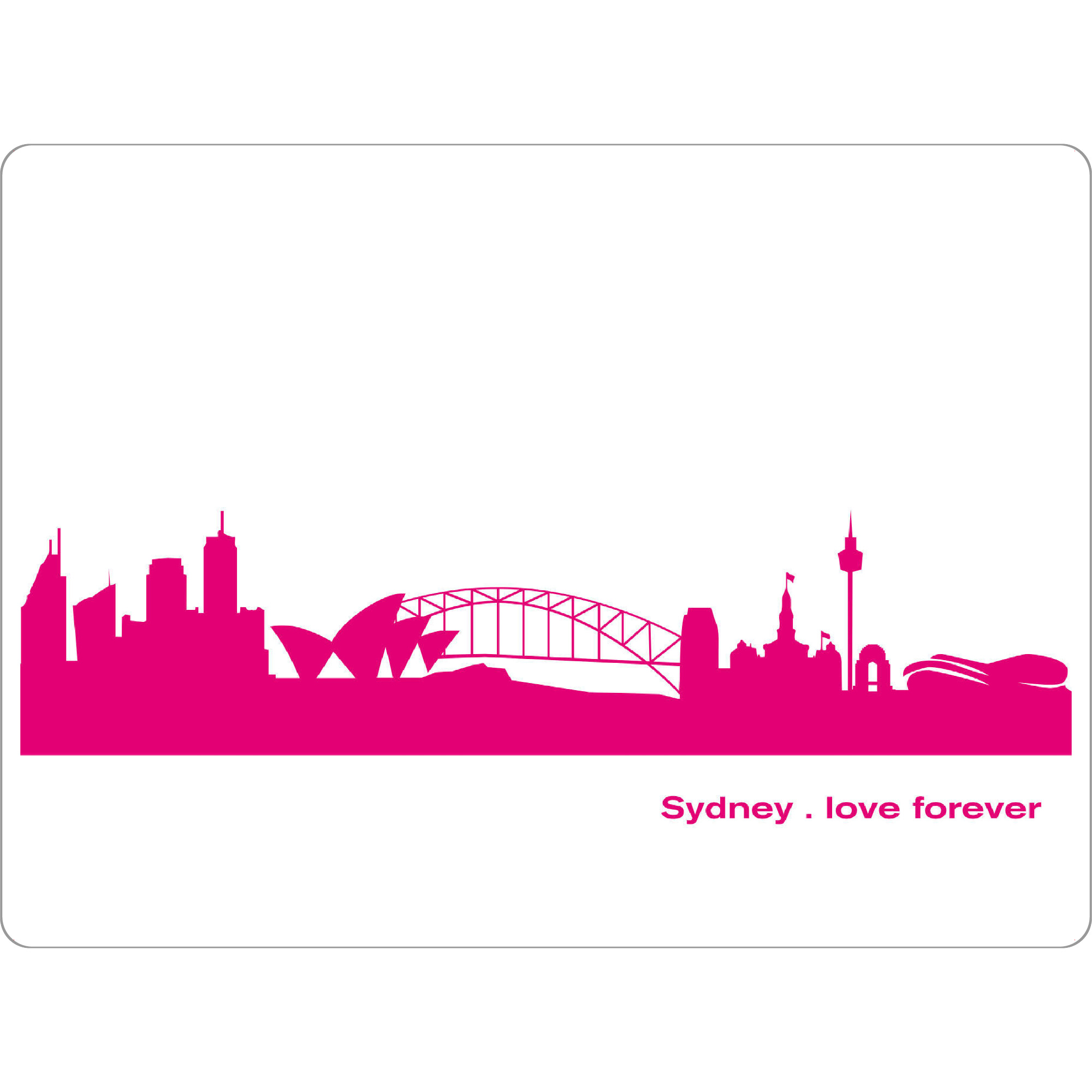 Tischset "Sydney 04 Pink Skyline Print monochrome" artboxONE - Städte,Abstrakt,Architektur,Städte / Sydney