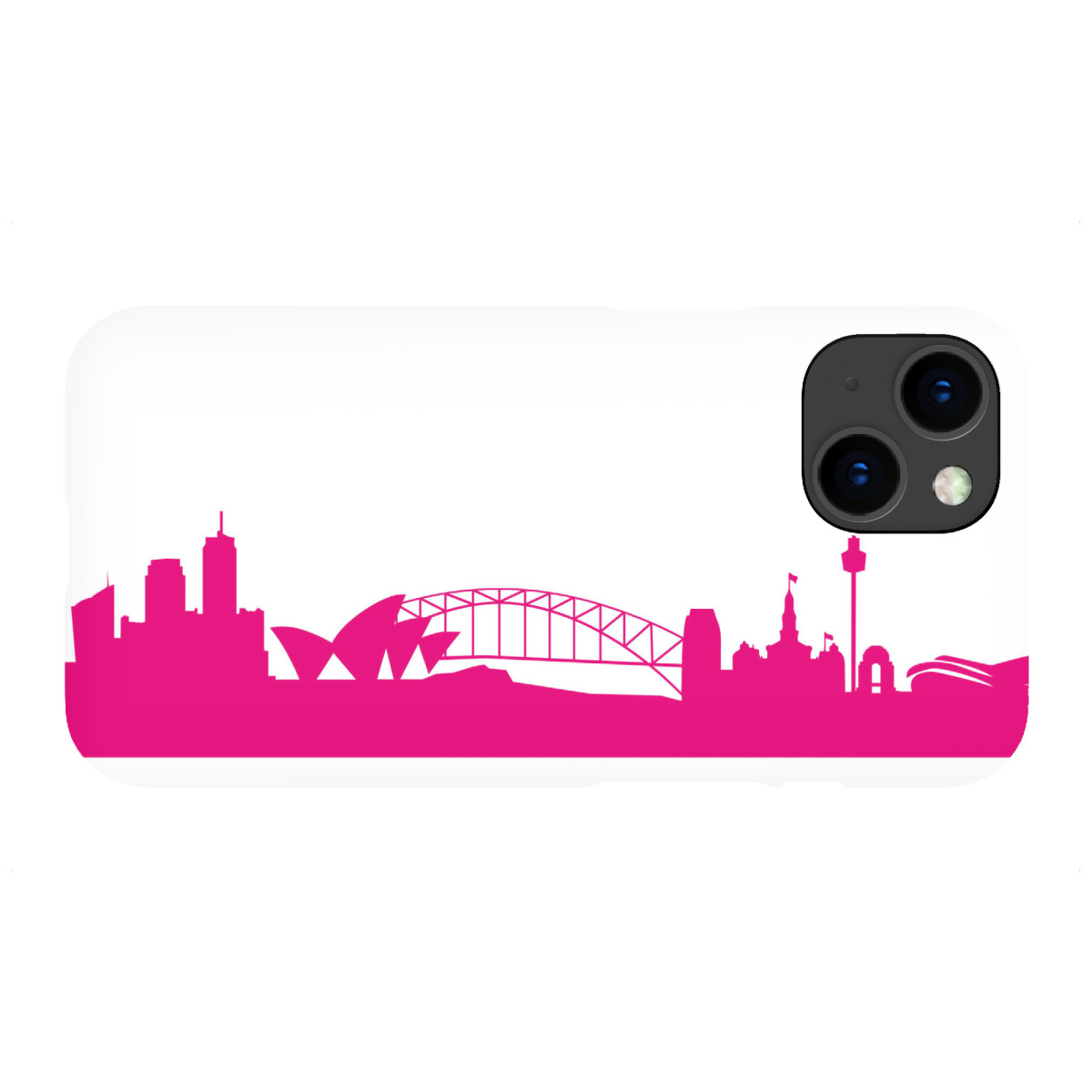 "Sydney 04 Pink Skyline Print monochrome"für iPhone - Premium-Case Handyhülle artboxONE