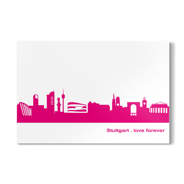 Galerie-Print "Stuttgart 04 Pink Skyline Print monochrome" 30x20 cm artboxONE