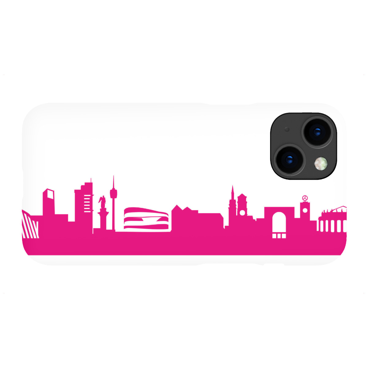 iPhone "Stuttgart 04 Pink Skyline Print monochrome" Premium-Case Handyhülle artboxONE