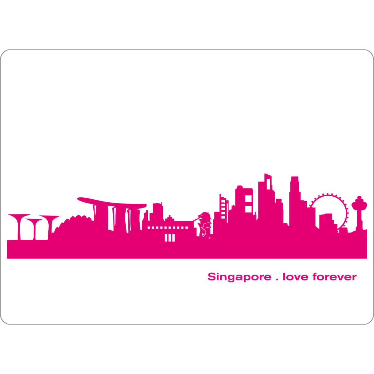 Tischset "Singapur 04 Pink Skyline Print monochrome" artboxONE - Städte,Abstrakt,Architektur,Städte / Singapur