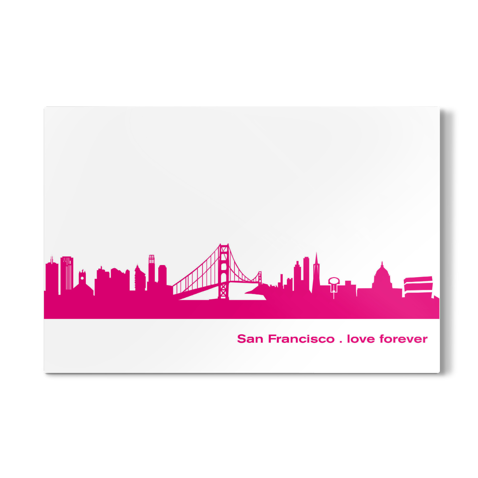 Galerie-Print "San Francisco 04 Pink Skyline Print monochrome" 30x20 cm artboxONE