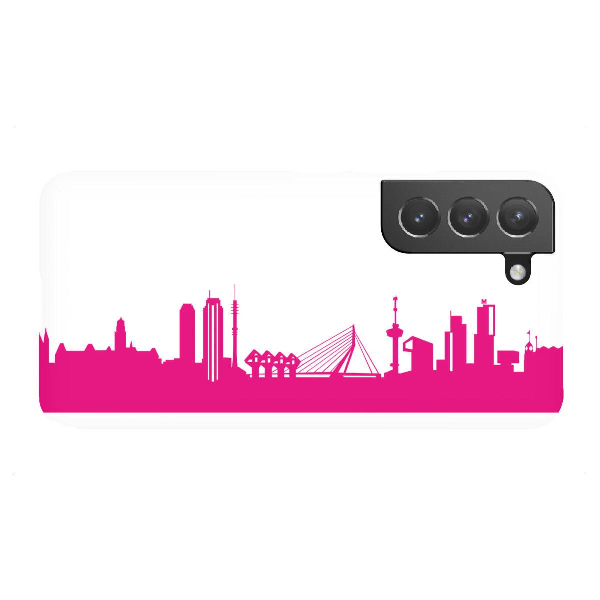 "Rotterdam 04 Pink Skyline Print monochrome"für Samsung Galaxy - Premium-Case Handyhülle artboxONE
