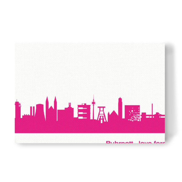 Leinwandbild "Ruhrpott 04 Pink Skyline Print monochrome" artboxONE - Städte,Abstrakt,Architektur,Städte / Weitere