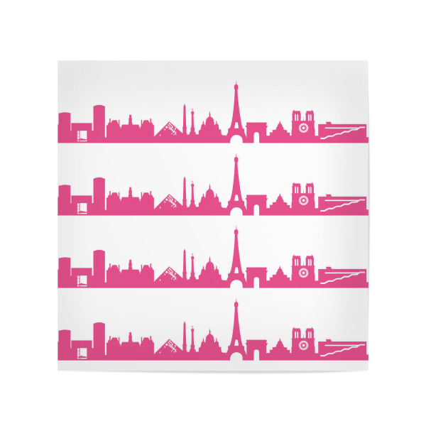 Poster 20x20 cm "Paris 04 Pink Skyline Print monochrome" artboxONE - Städte,Abstrakt,Architektur,Städte / Paris