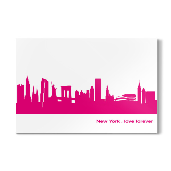 Galerie-Print "New York 04 Pink Skyline Print monochrome" 30x20 cm artboxONE