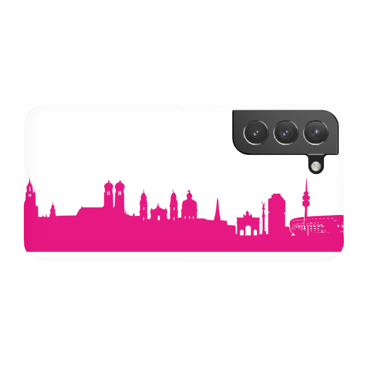 "München 04 Pink Skyline Print monochrome"für Samsung Galaxy - Premium-Case Handyhülle artboxONE