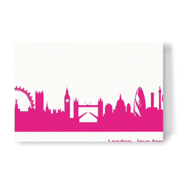Leinwandbild "London 04 Pink Skyline Print monochrome" artboxONE - Städte,Städte / London,Abstrakt,Architektur