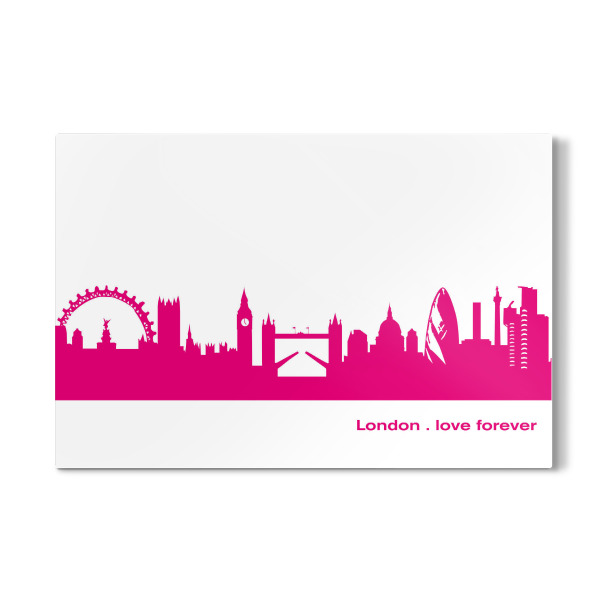 Galerie-Print "London 04 Pink Skyline Print monochrome" 30x20 cm artboxONE
