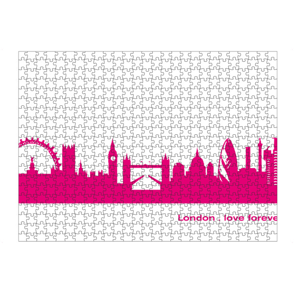 artboxONE Puzzle "London 04 Pink Skyline Print monochrome" artboxONE - Städte,Städte / London,Abstrakt,Architektur