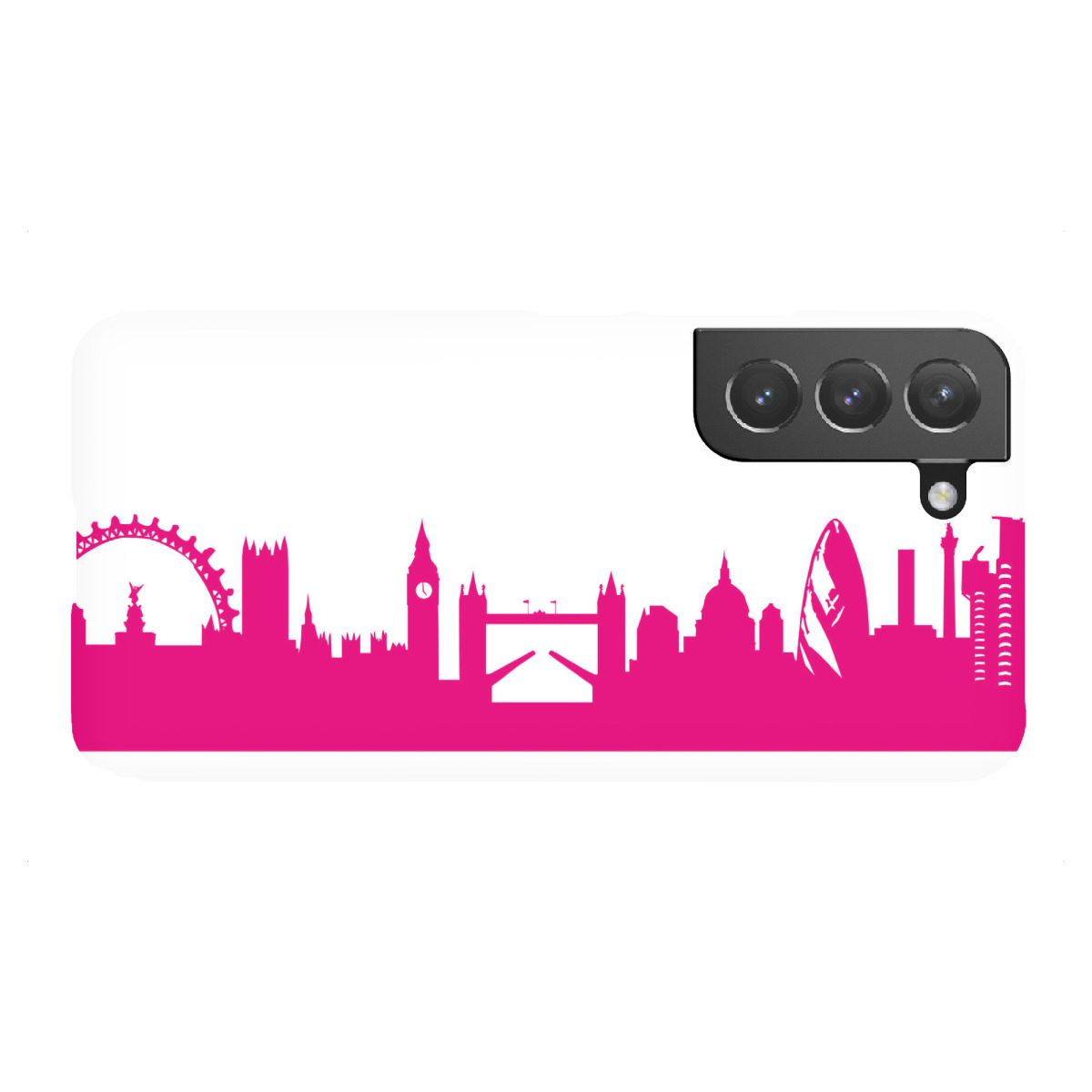 Samsung Galaxy "London 04 Pink Skyline Print monochrome" Premium-Case Handyhülle artboxONE